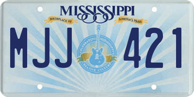 MS license plate MJJ421