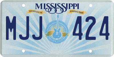 MS license plate MJJ424