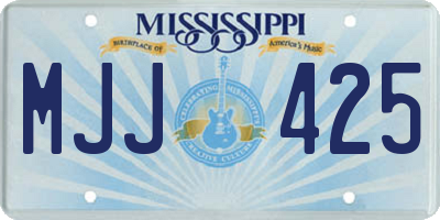 MS license plate MJJ425
