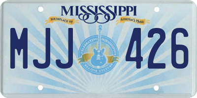 MS license plate MJJ426