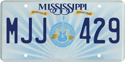 MS license plate MJJ429