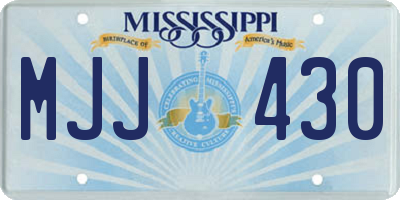 MS license plate MJJ430