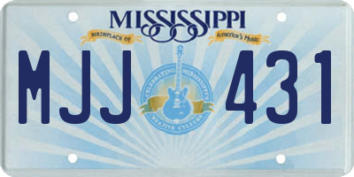 MS license plate MJJ431