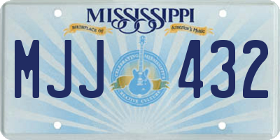 MS license plate MJJ432