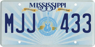 MS license plate MJJ433