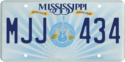 MS license plate MJJ434