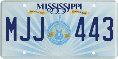 MS license plate MJJ443