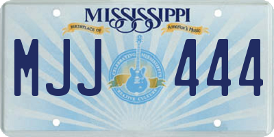 MS license plate MJJ444