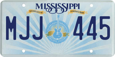 MS license plate MJJ445