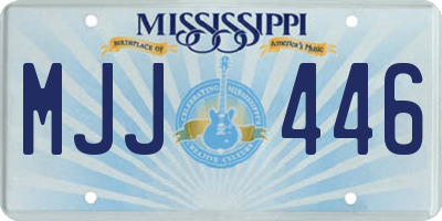 MS license plate MJJ446