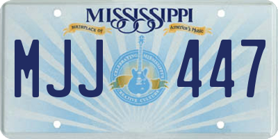 MS license plate MJJ447