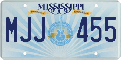 MS license plate MJJ455