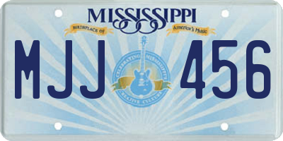 MS license plate MJJ456
