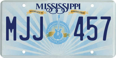 MS license plate MJJ457
