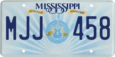 MS license plate MJJ458