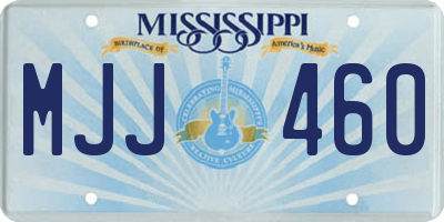 MS license plate MJJ460