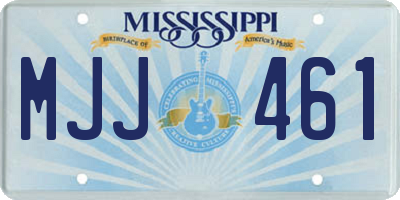 MS license plate MJJ461