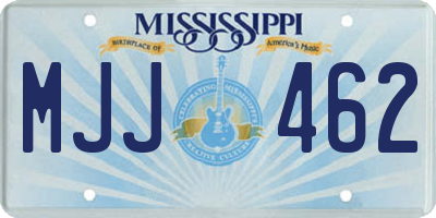 MS license plate MJJ462
