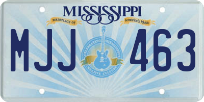 MS license plate MJJ463