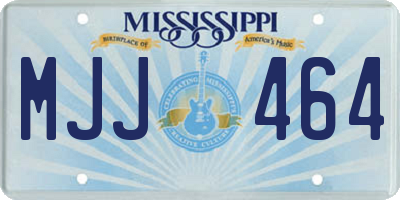 MS license plate MJJ464