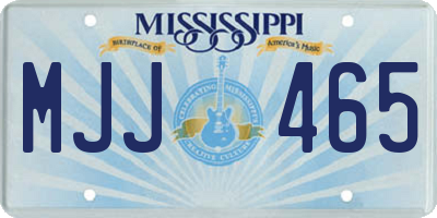 MS license plate MJJ465