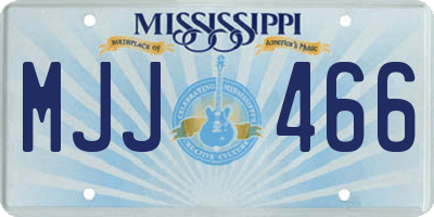 MS license plate MJJ466