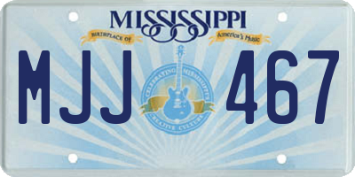 MS license plate MJJ467