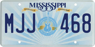 MS license plate MJJ468