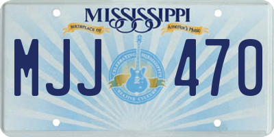 MS license plate MJJ470