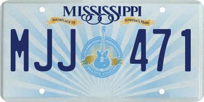 MS license plate MJJ471