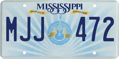 MS license plate MJJ472