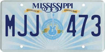 MS license plate MJJ473
