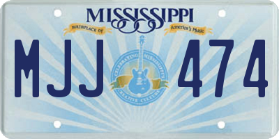 MS license plate MJJ474