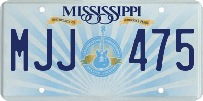 MS license plate MJJ475