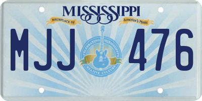 MS license plate MJJ476