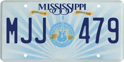 MS license plate MJJ479