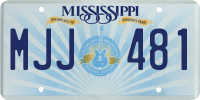 MS license plate MJJ481