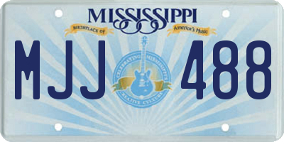 MS license plate MJJ488