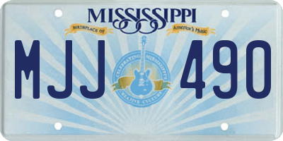 MS license plate MJJ490