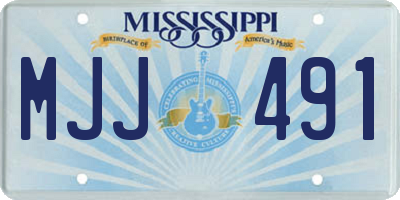 MS license plate MJJ491