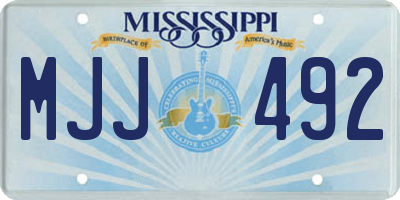 MS license plate MJJ492