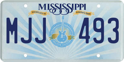 MS license plate MJJ493