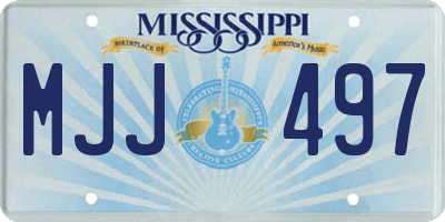 MS license plate MJJ497