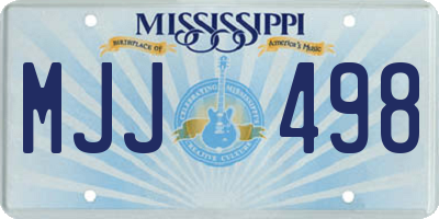 MS license plate MJJ498