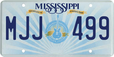 MS license plate MJJ499