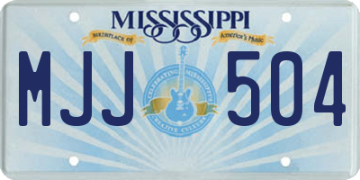 MS license plate MJJ504
