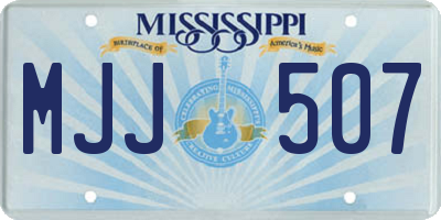 MS license plate MJJ507