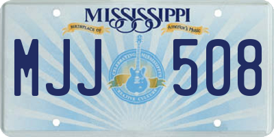 MS license plate MJJ508