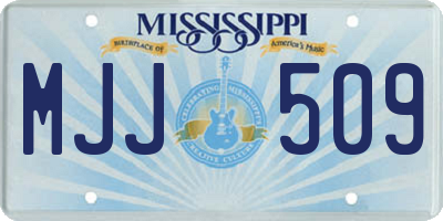 MS license plate MJJ509