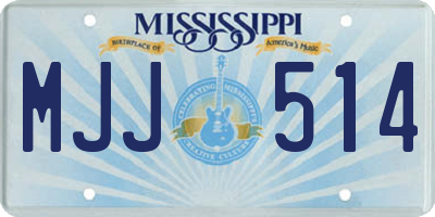 MS license plate MJJ514